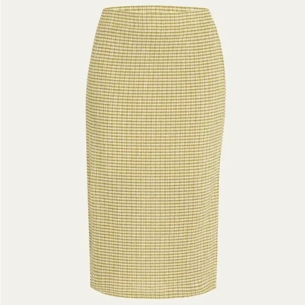 Vince Patterned Pencil Midi Skirt